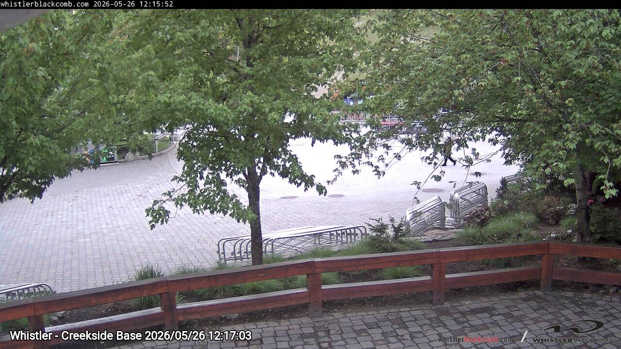 Webcam frame from Whistler - Creekside Base at 2026/05/26 12:00