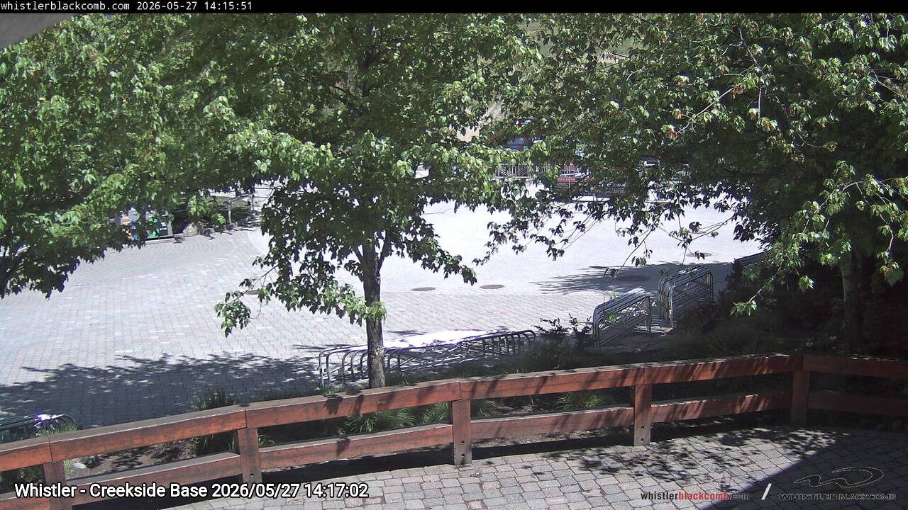 Webcam frame from Whistler - Creekside Base on 2026/05/27