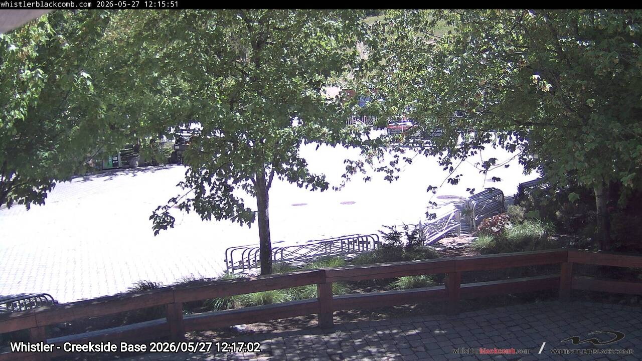 Webcam frame from Whistler - Creekside Base at 2026/05/27 12:00