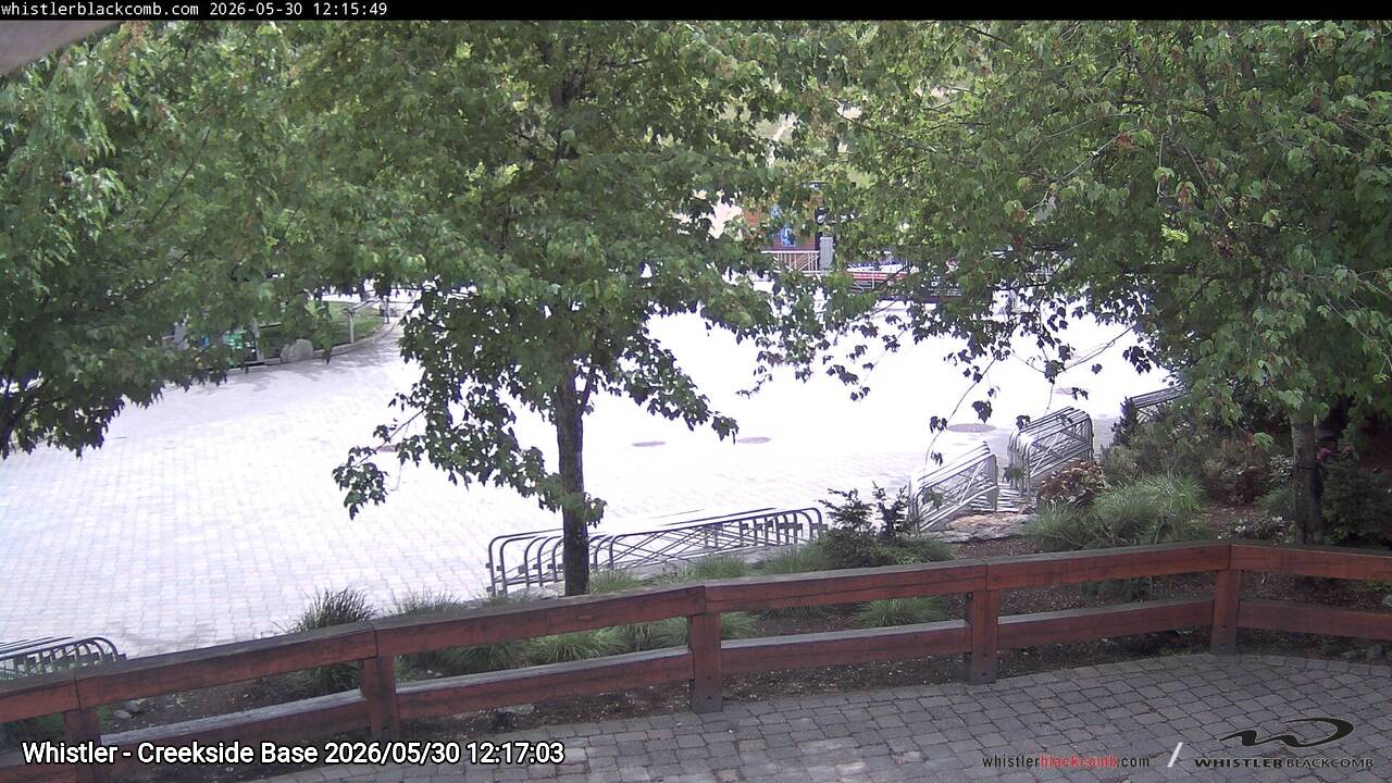 Webcam frame from Whistler - Creekside Base at 2026/05/30 12:00