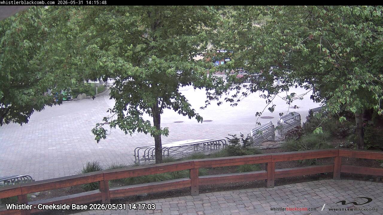 Webcam frame from Whistler - Creekside Base on 2026/05/31