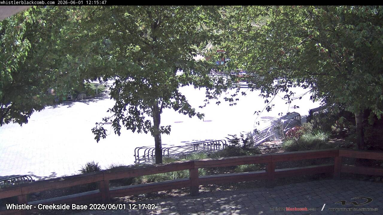 Webcam frame from Whistler - Creekside Base at 2026/06/01 12:00