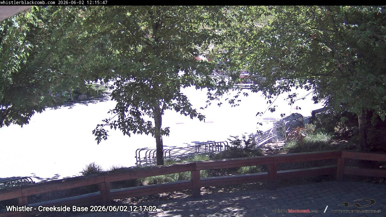 Webcam frame from Whistler - Creekside Base at 2026/06/02 12:00