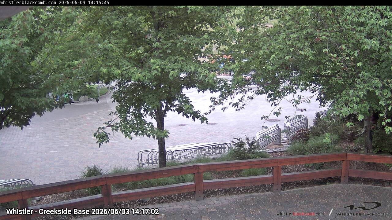 Webcam frame from Whistler - Creekside Base on 2026/06/03