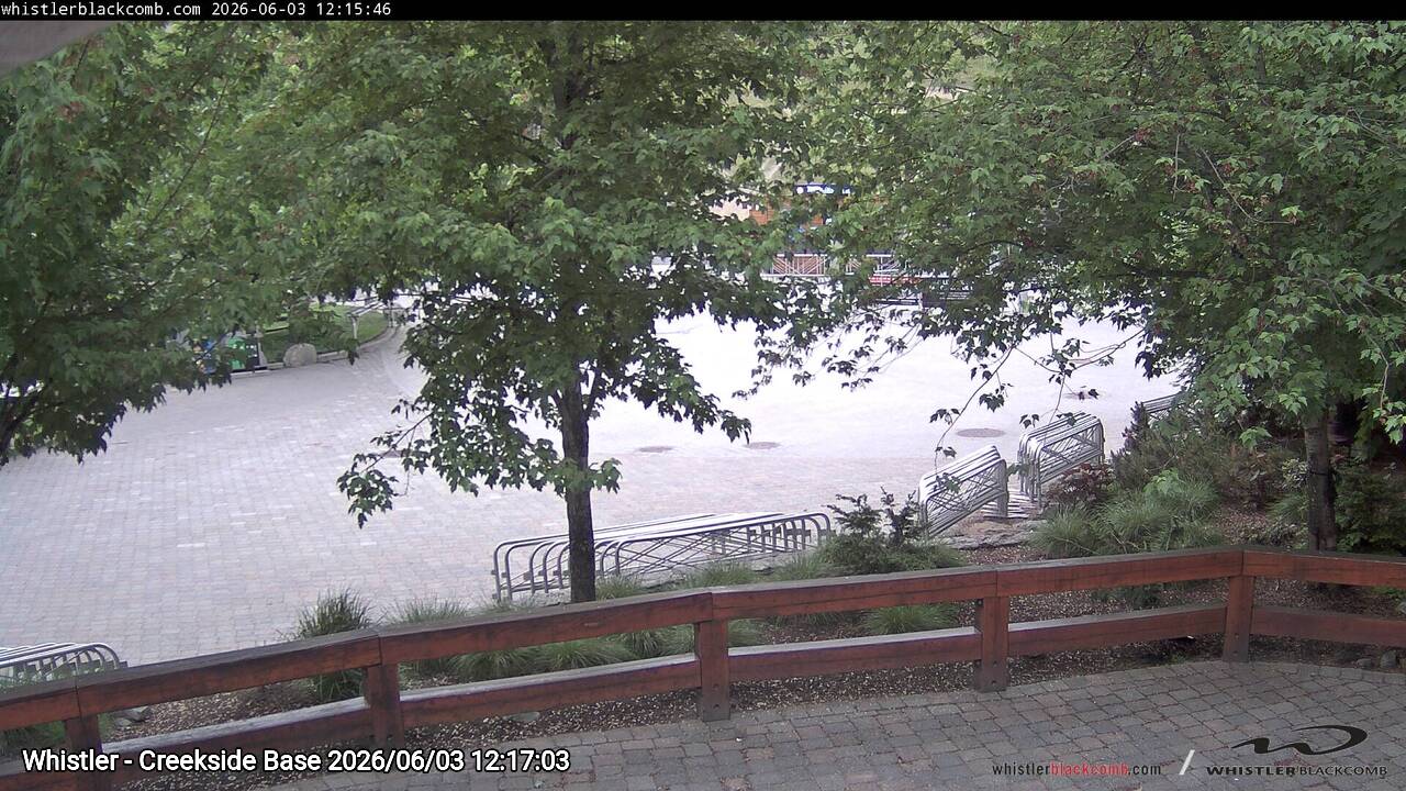 Webcam frame from Whistler - Creekside Base at 2026/06/03 12:00