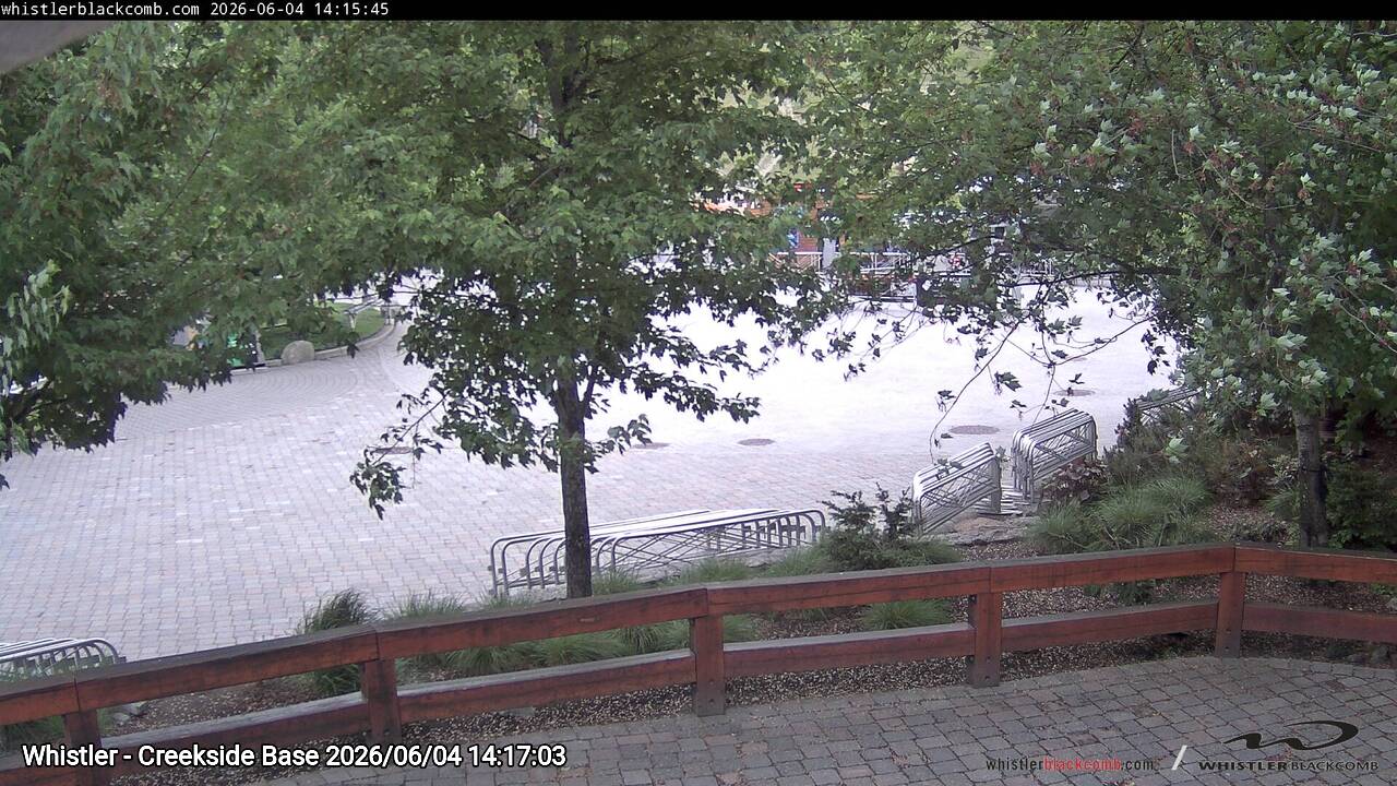 Webcam frame from Whistler - Creekside Base on 2026/06/04
