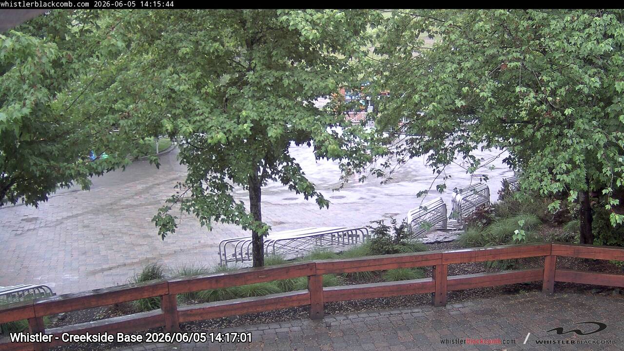 Webcam frame from Whistler - Creekside Base on 2026/06/05