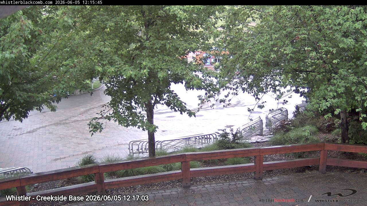 Webcam frame from Whistler - Creekside Base at 2026/06/05 12:00