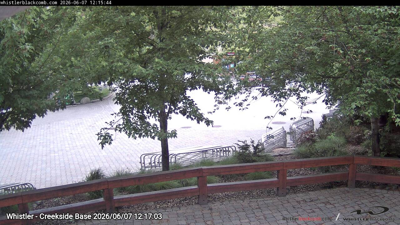 Webcam frame from Whistler - Creekside Base at 2026/06/07 12:00