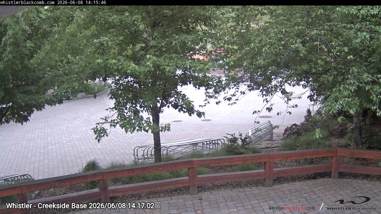Webcam frame from Whistler - Creekside Base on 2026/06/08