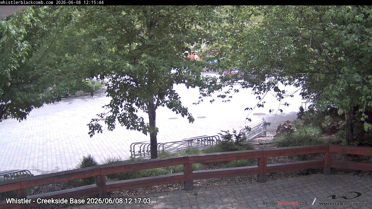 Webcam frame from Whistler - Creekside Base at 2026/06/08 12:00