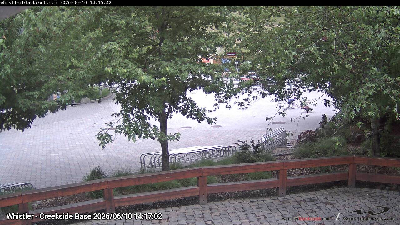 Webcam frame from Whistler - Creekside Base on 2026/06/10