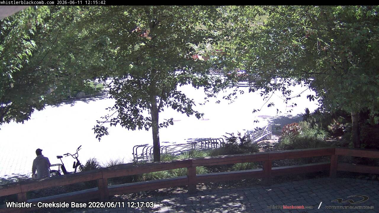 Webcam frame from Whistler - Creekside Base at 2026/06/11 12:00