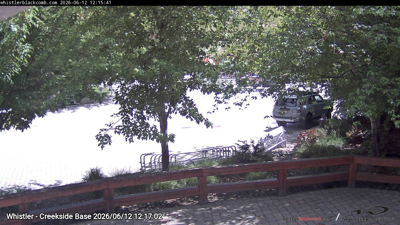 Webcam frame from Whistler - Creekside Base at 2026/06/12 12:00