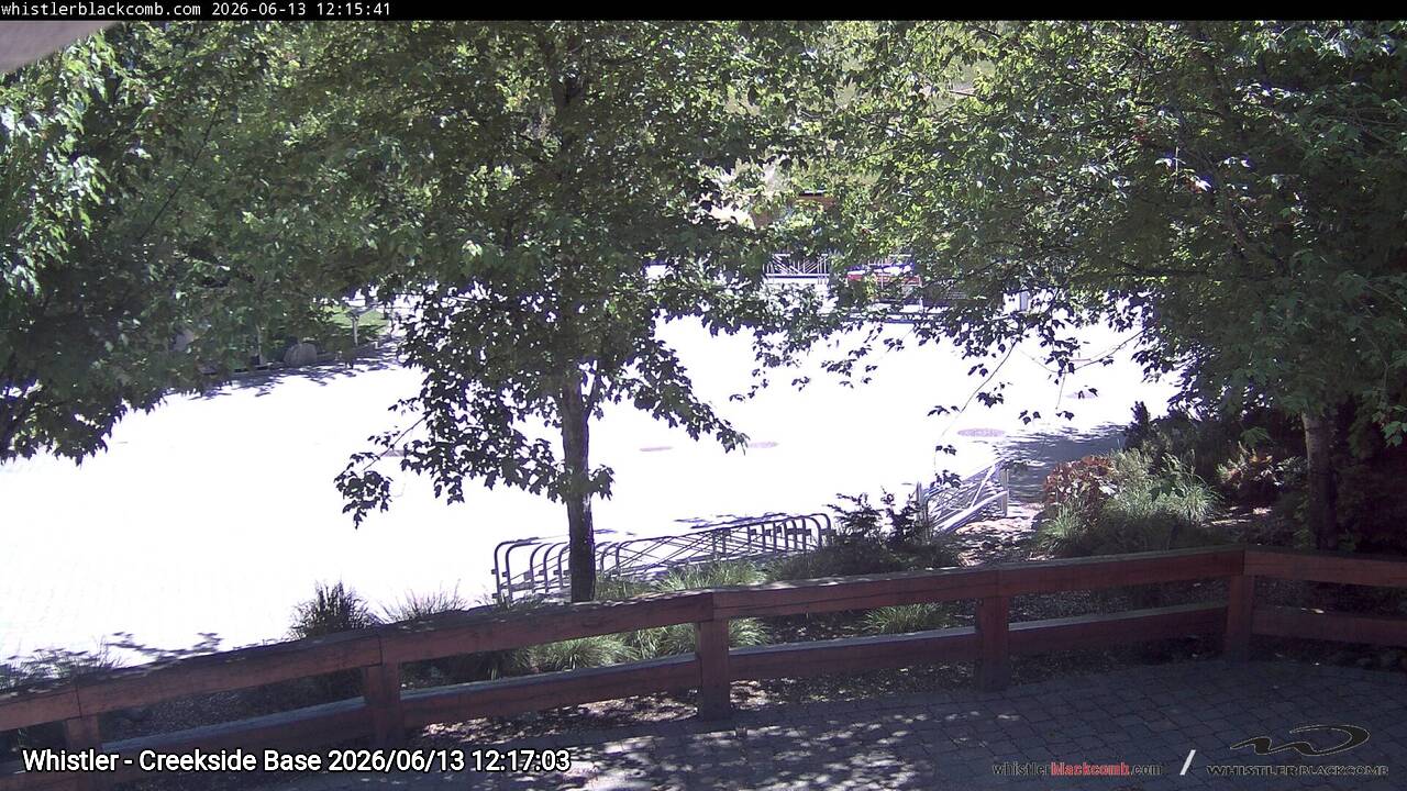 Webcam frame from Whistler - Creekside Base at 2026/06/13 12:00