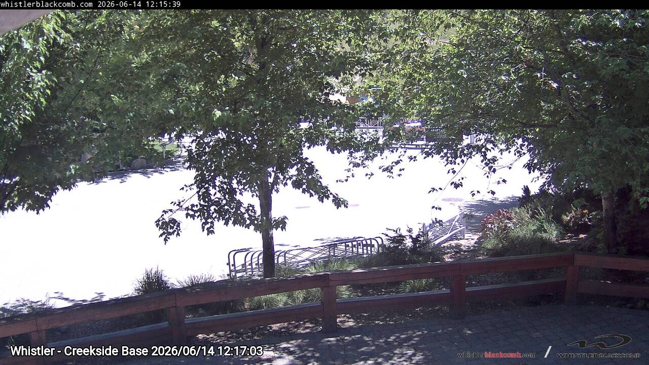 Webcam frame from Whistler - Creekside Base at 2026/06/14 12:00