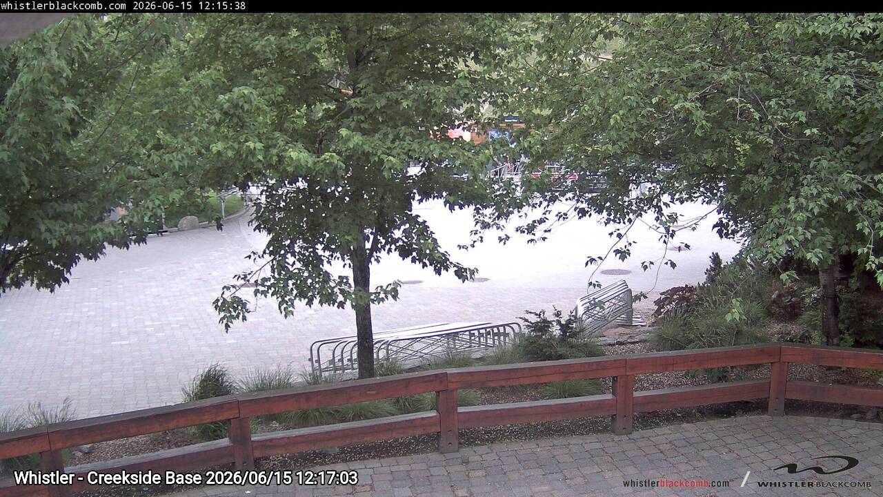 Webcam frame from Whistler - Creekside Base at 2026/06/15 12:00