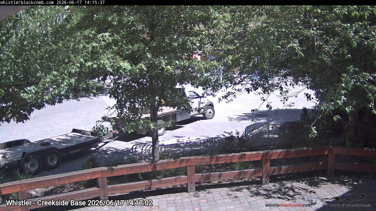 Webcam frame from Whistler - Creekside Base on 2026/06/17