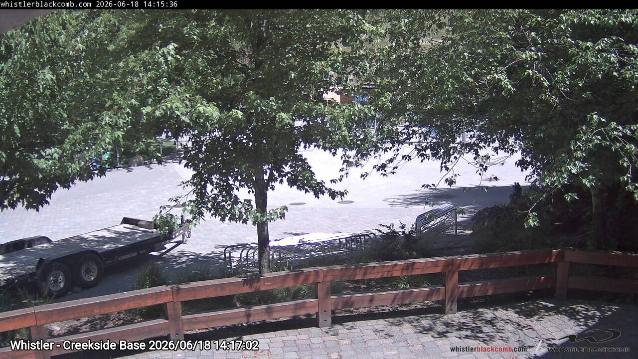 Webcam frame from Whistler - Creekside Base on 2026/06/18