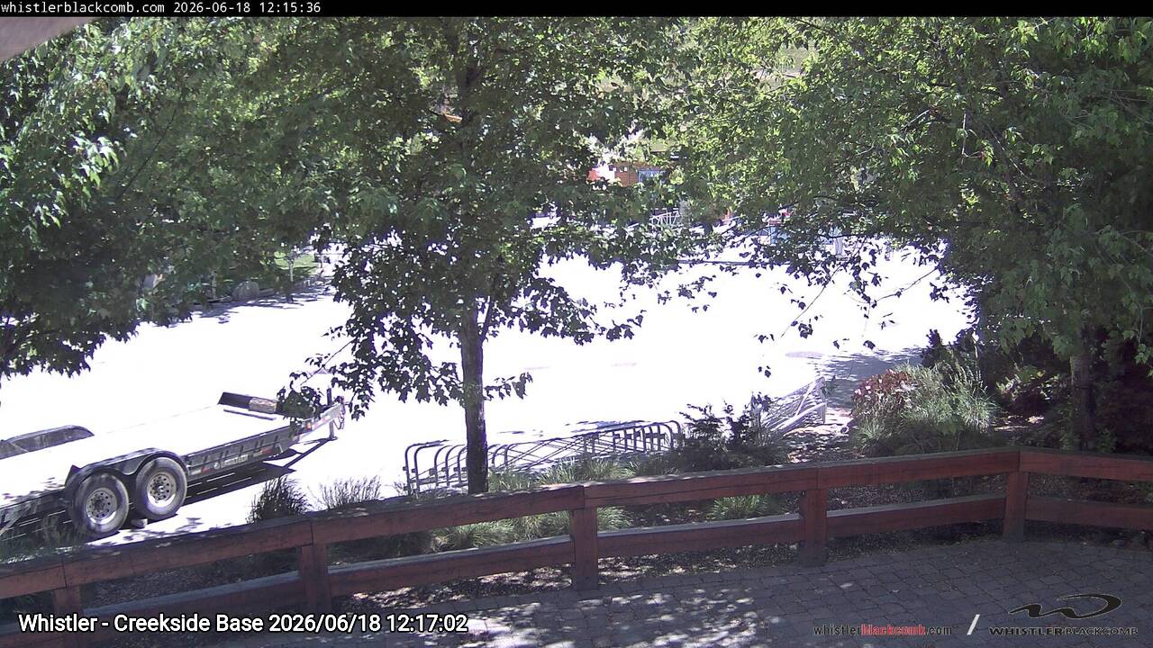 Webcam frame from Whistler - Creekside Base at 2026/06/18 12:00