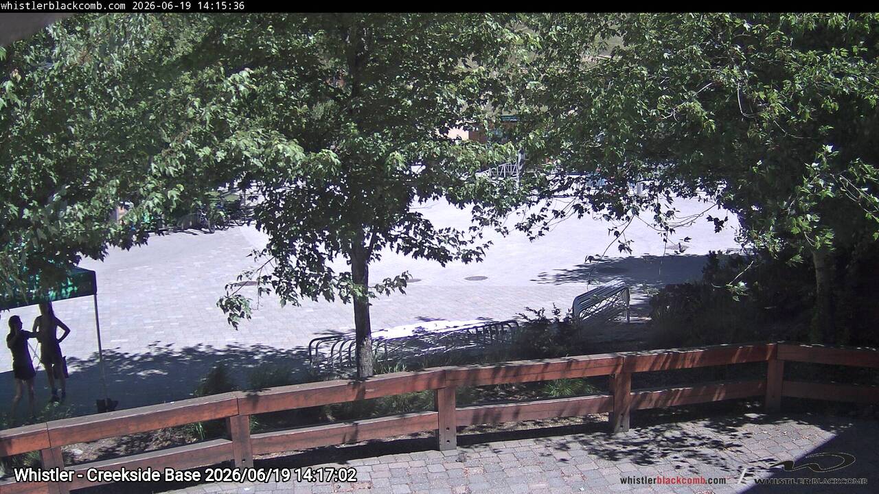 Webcam frame from Whistler - Creekside Base on 2026/06/19