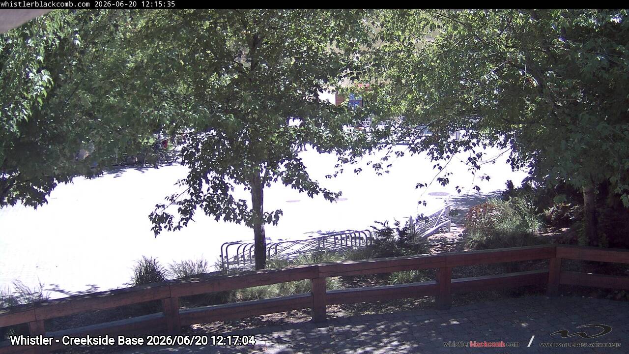 Webcam frame from Whistler - Creekside Base at 2026/06/20 12:00