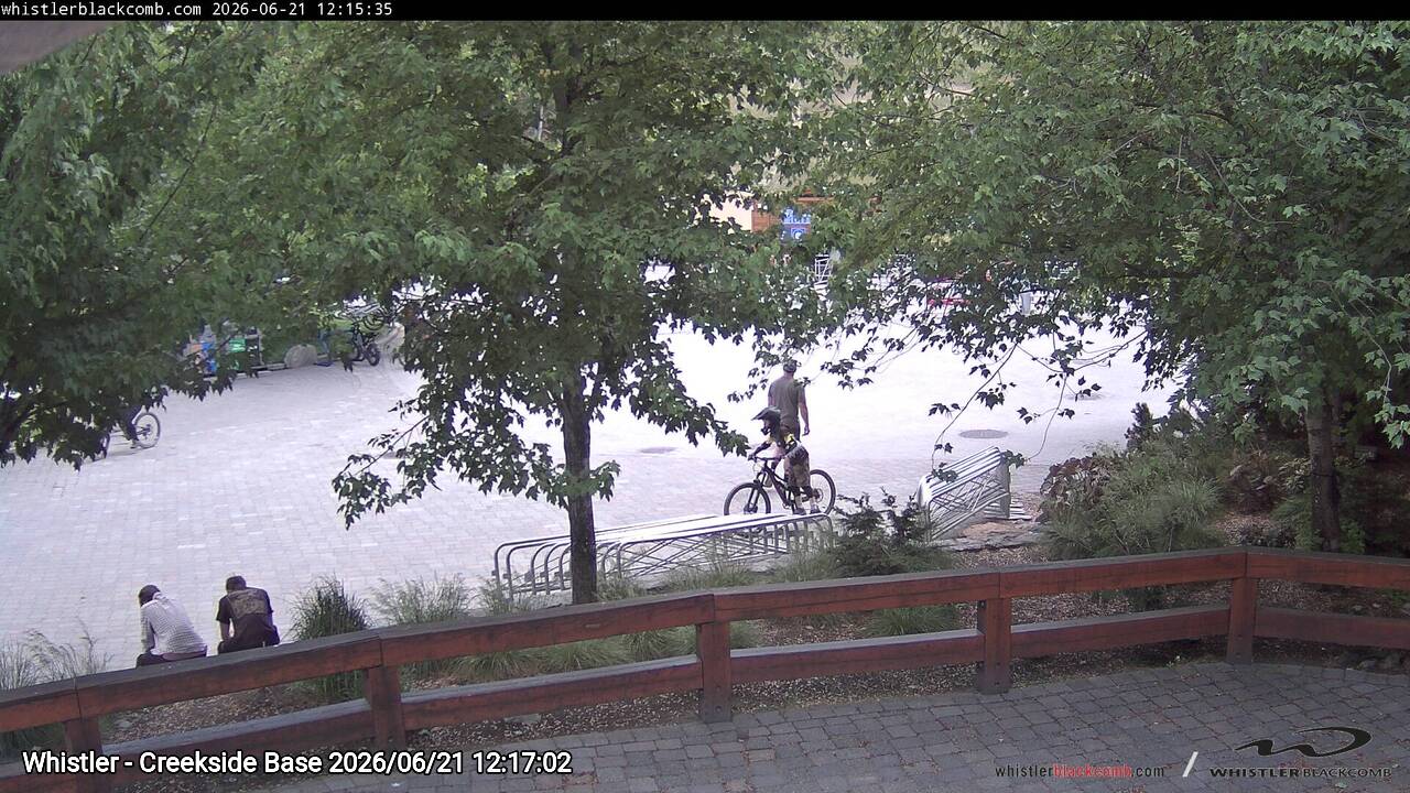 Webcam frame from Whistler - Creekside Base at 2026/06/21 12:00
