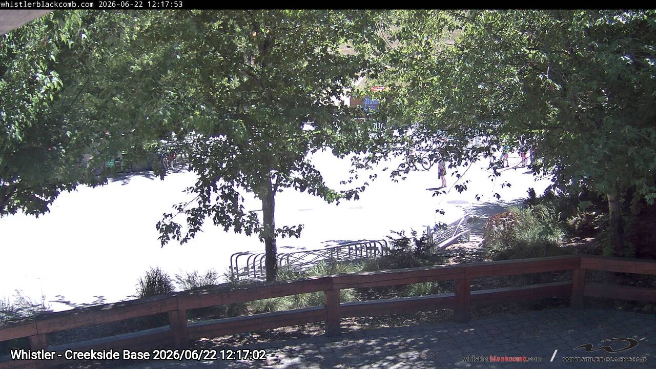 Webcam frame from Whistler - Creekside Base at 2026/06/22 12:00