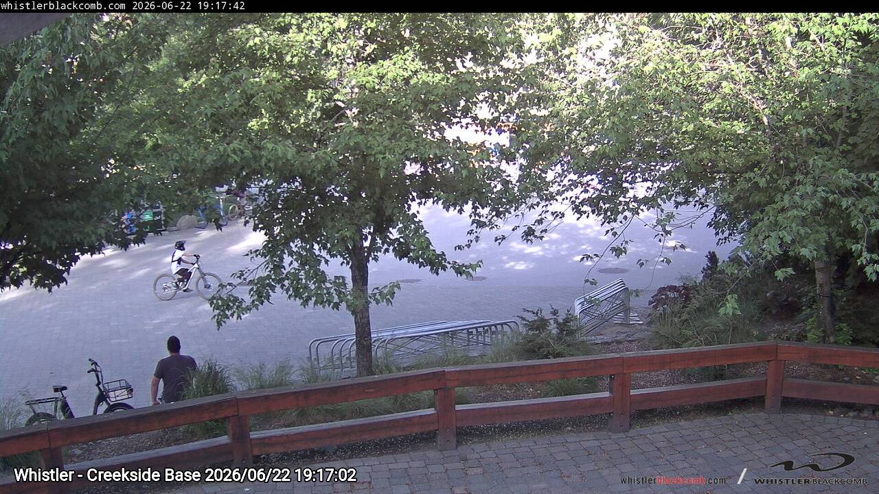 Webcam frame from Whistler - Creekside Base at 2026/06/22 19:00