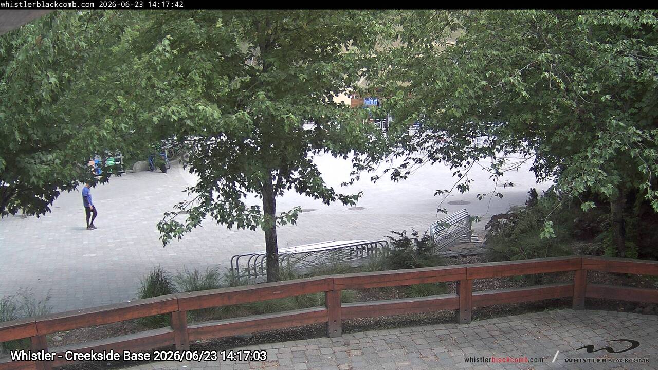 Webcam frame from Whistler - Creekside Base on 2026/06/23