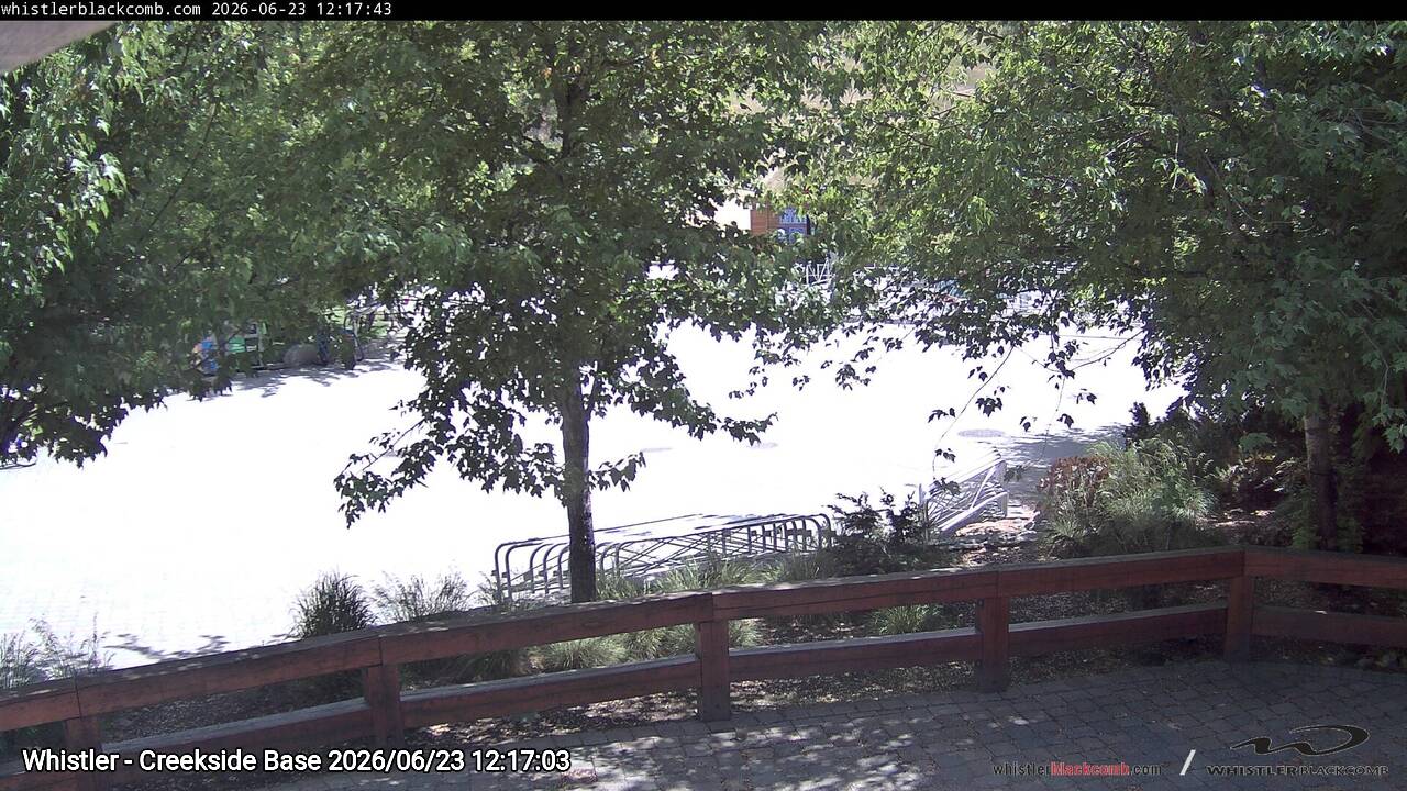 Webcam frame from Whistler - Creekside Base at 2026/06/23 12:00