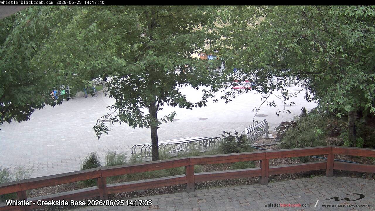 Webcam frame from Whistler - Creekside Base on 2026/06/25