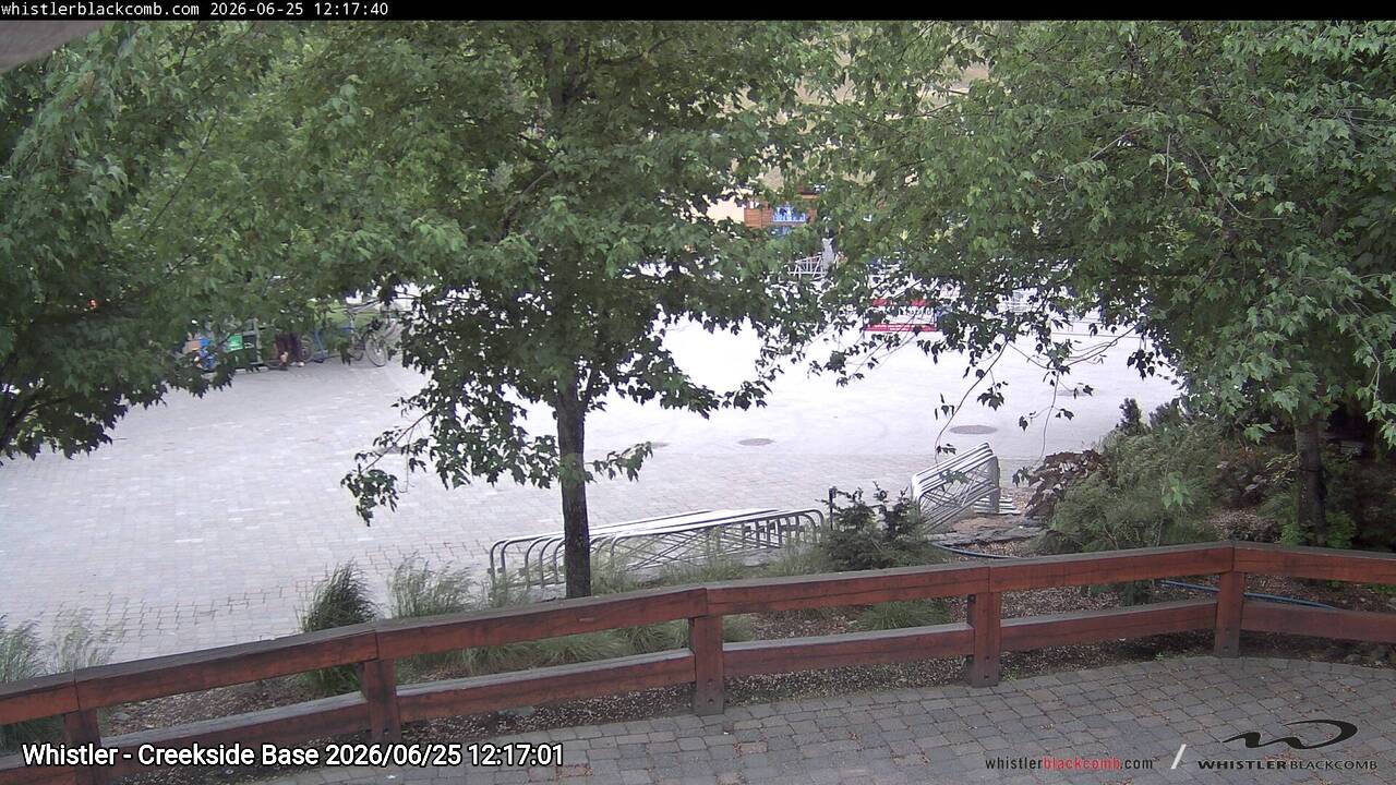 Webcam frame from Whistler - Creekside Base at 2026/06/25 12:00