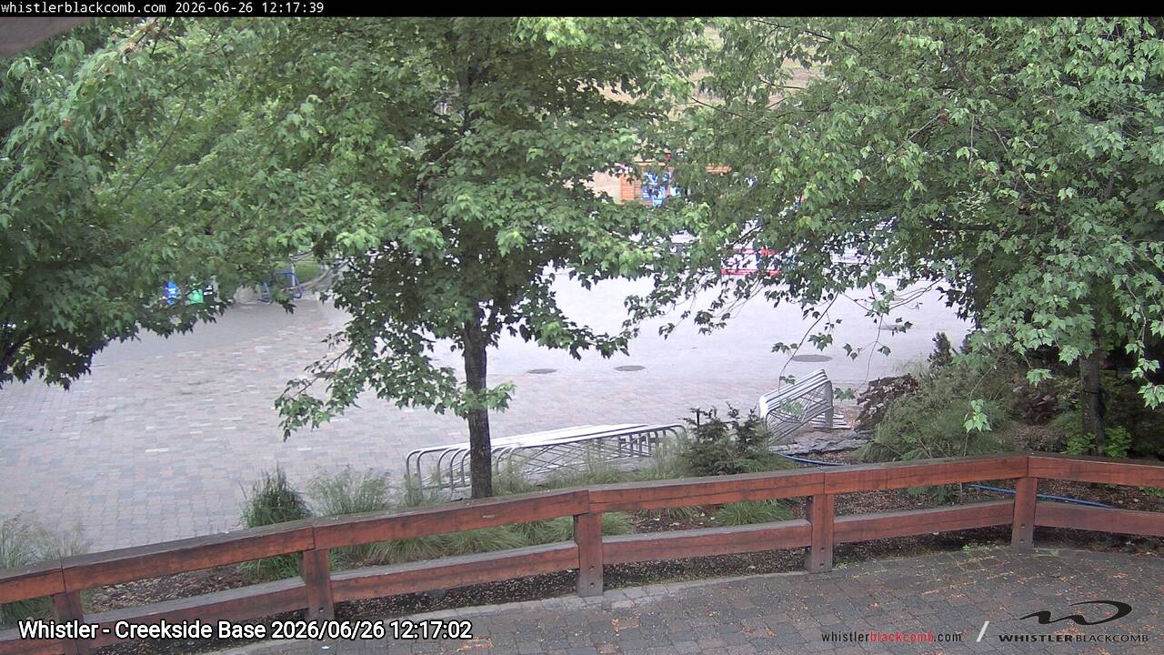 Webcam frame from Whistler - Creekside Base at 2026/06/26 12:00