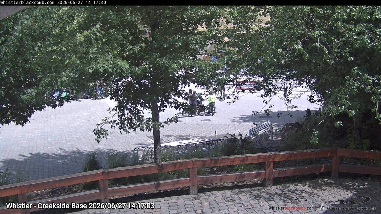 Webcam frame from Whistler - Creekside Base on 2026/06/27