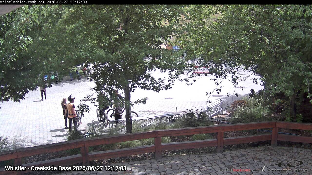 Webcam frame from Whistler - Creekside Base at 2026/06/27 12:00