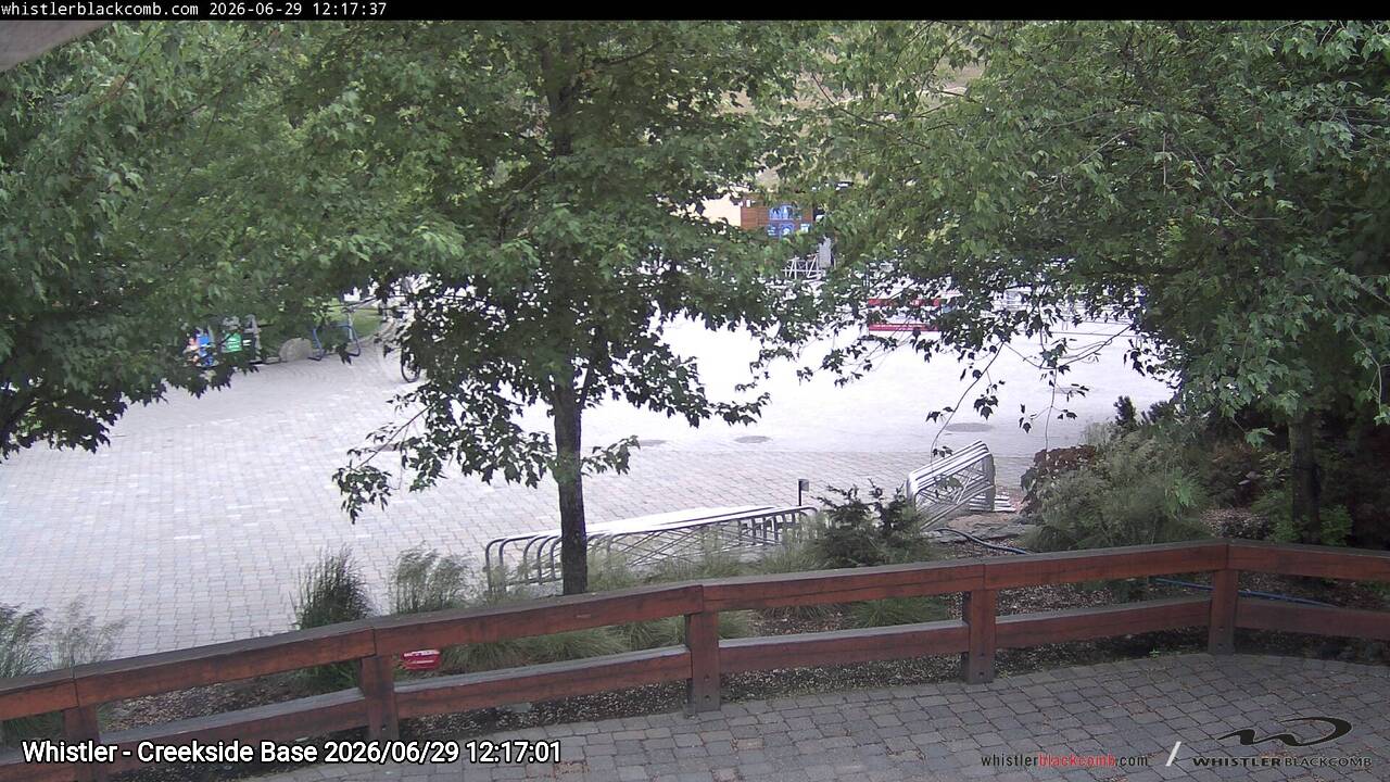 Webcam frame from Whistler - Creekside Base at 2026/06/29 12:00