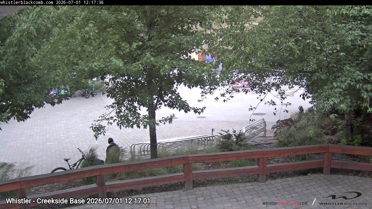 Webcam frame from Whistler - Creekside Base at 2026/07/01 12:00