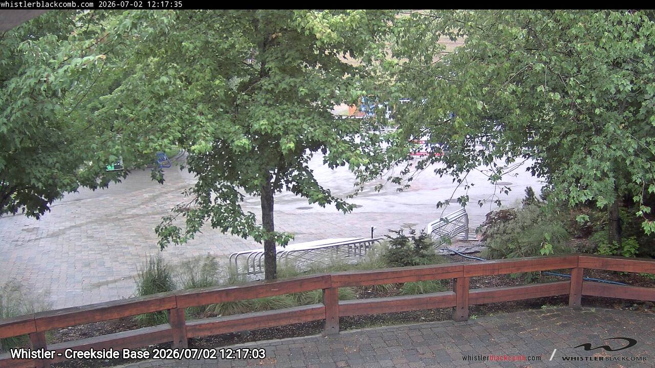 Webcam frame from Whistler - Creekside Base at 2026/07/02 12:00