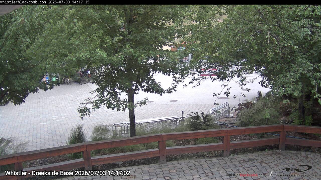 Webcam frame from Whistler - Creekside Base on 2026/07/03
