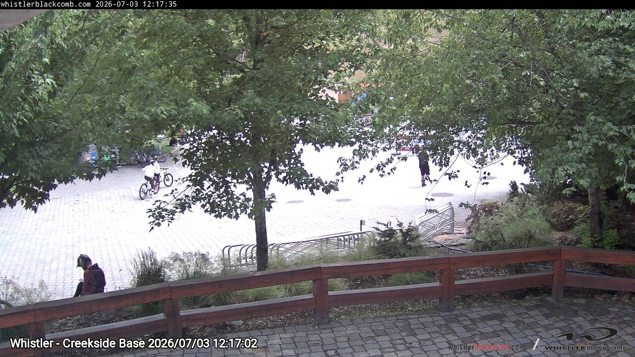 Webcam frame from Whistler - Creekside Base at 2026/07/03 12:00