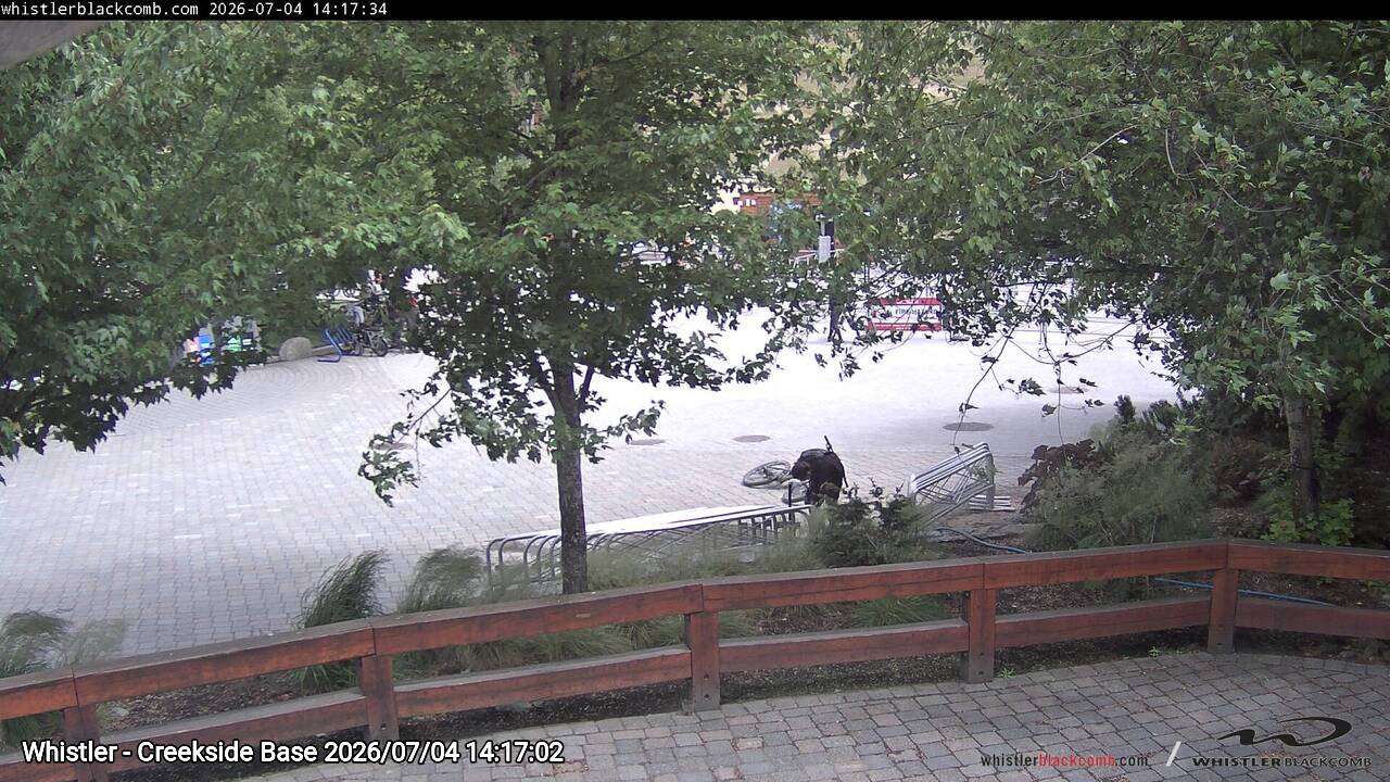 Webcam frame from Whistler - Creekside Base on 2026/07/04