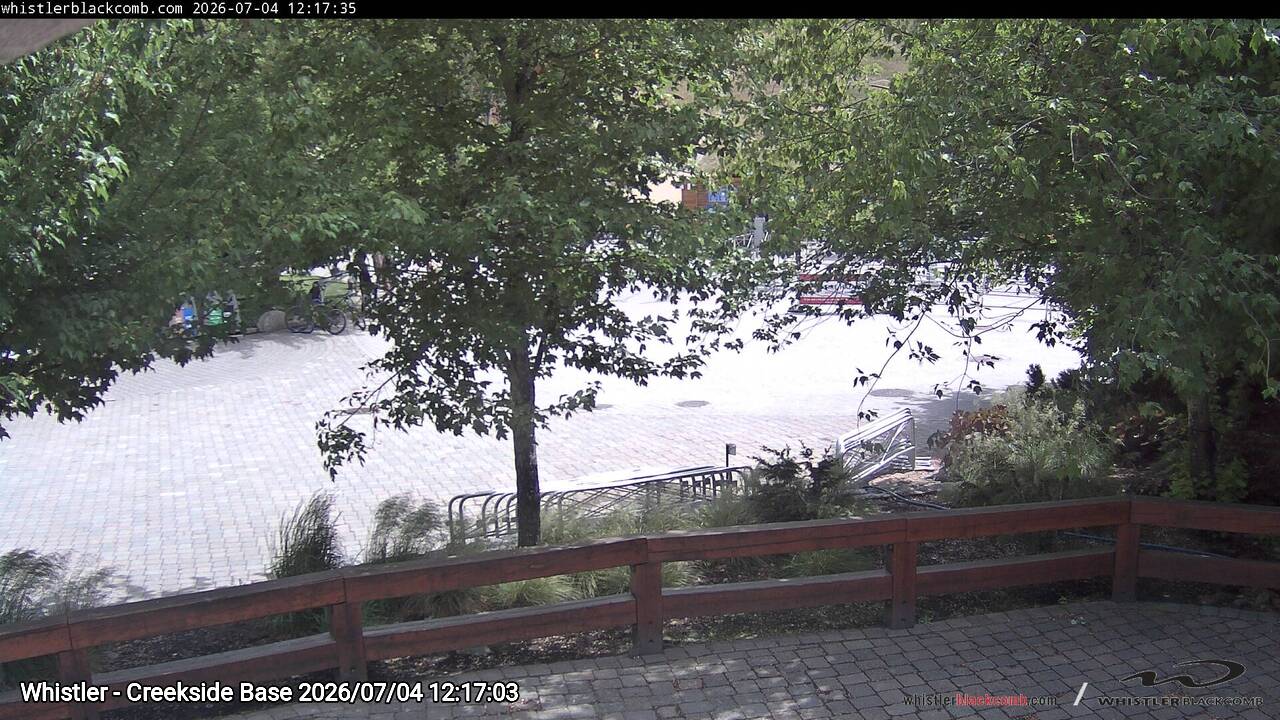 Webcam frame from Whistler - Creekside Base at 2026/07/04 12:00