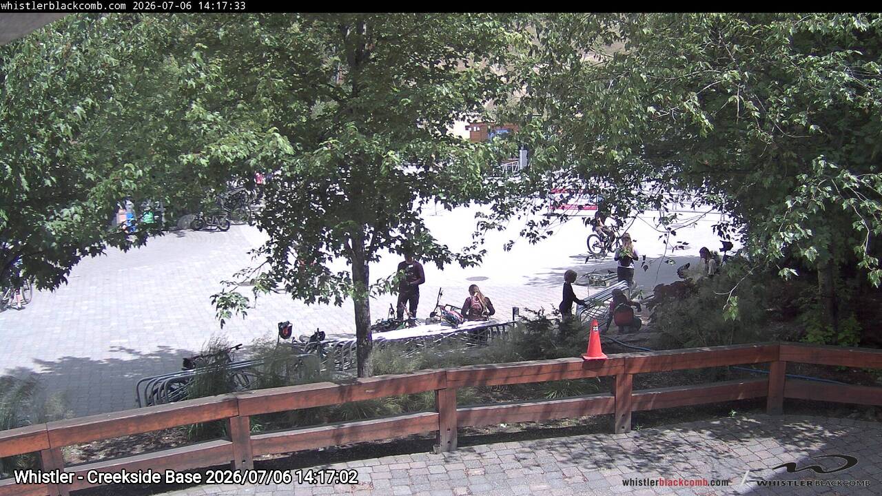 Webcam frame from Whistler - Creekside Base on 2026/07/06
