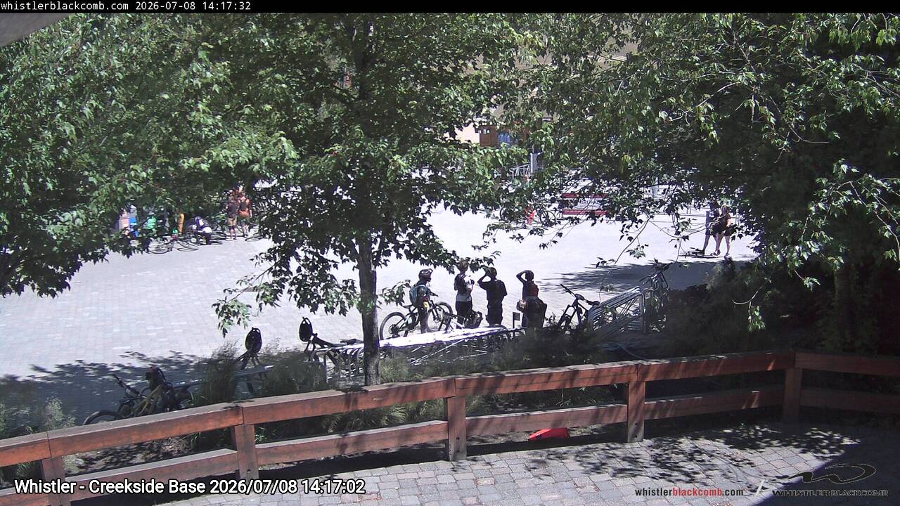 Webcam frame from Whistler - Creekside Base on 2026/07/08