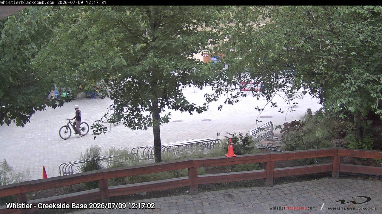Webcam frame from Whistler - Creekside Base at 2026/07/09 12:00