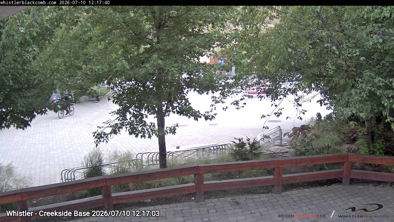 Webcam frame from Whistler - Creekside Base at 2026/07/10 12:00