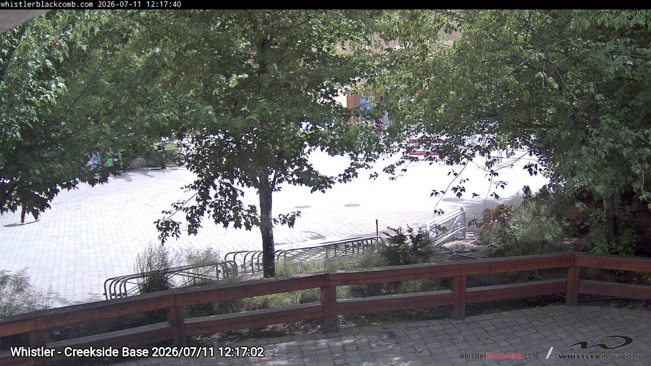 Webcam frame from Whistler - Creekside Base at 2026/07/11 12:00