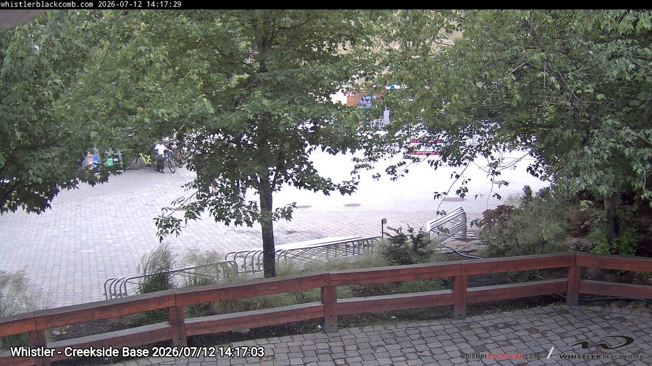 Webcam frame from Whistler - Creekside Base on 2026/07/12