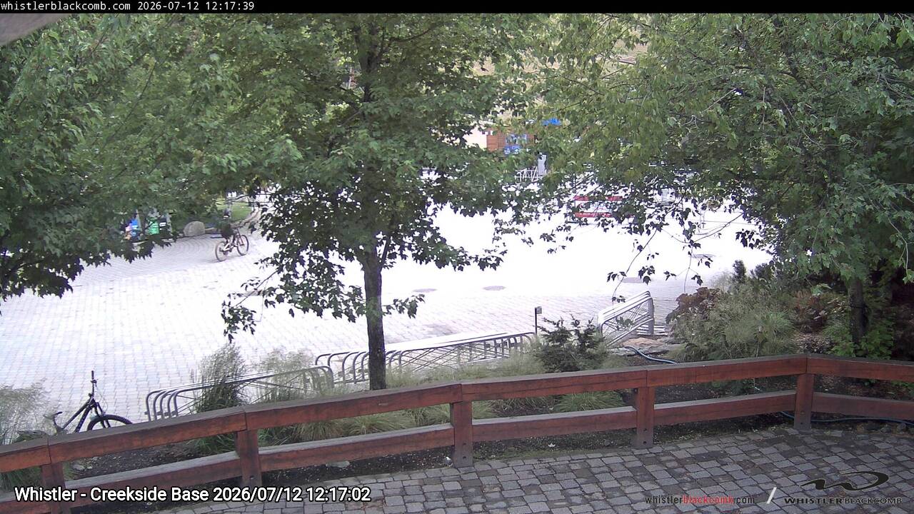 Webcam frame from Whistler - Creekside Base at 2026/07/12 12:00